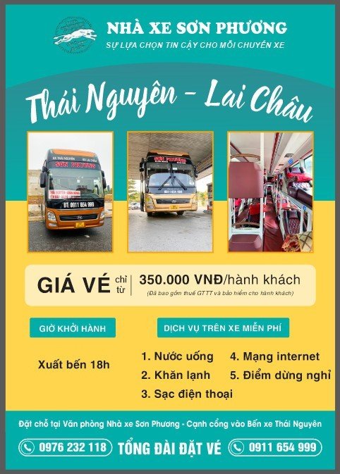 Bus Son Phuong from Noi Bai Airport to Nghia Lo Yen Bai. Booking now !