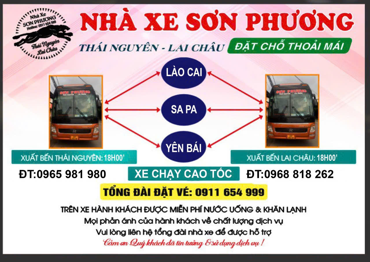 Xe khách Sơn Phương Sa Pa đi Tuyên Quang (Đại học Tân Trào, Na Hang, Chiêm Hóa). Đặt xe ngay 
